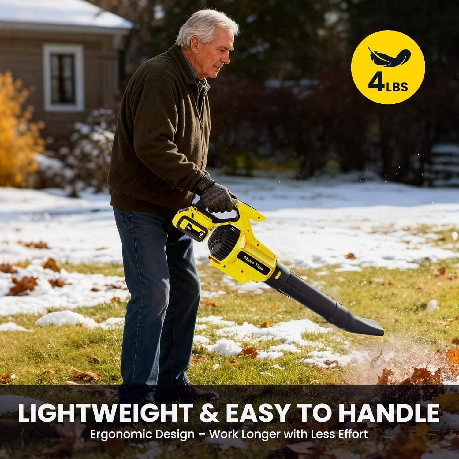 Cordless Leaf Blower for Dewalt 20V Max Battery (Tool Only) – Powerful Brushless