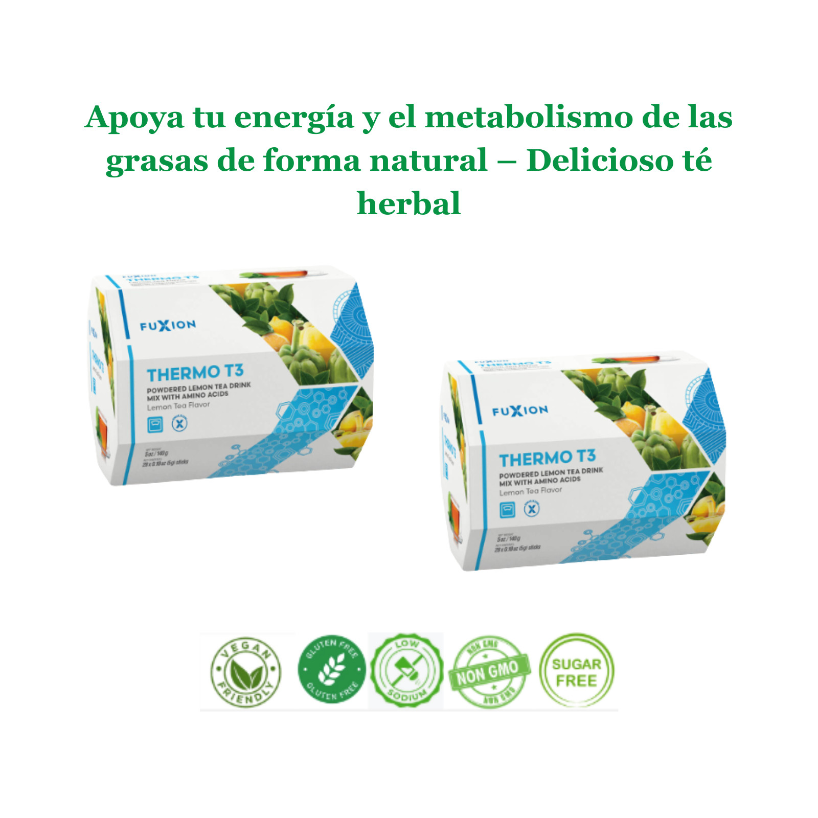 2 Cajas FuXion Thermo T3 Apoya Tu Energía-Metabolismo De Grasas 28 Sticks c/u