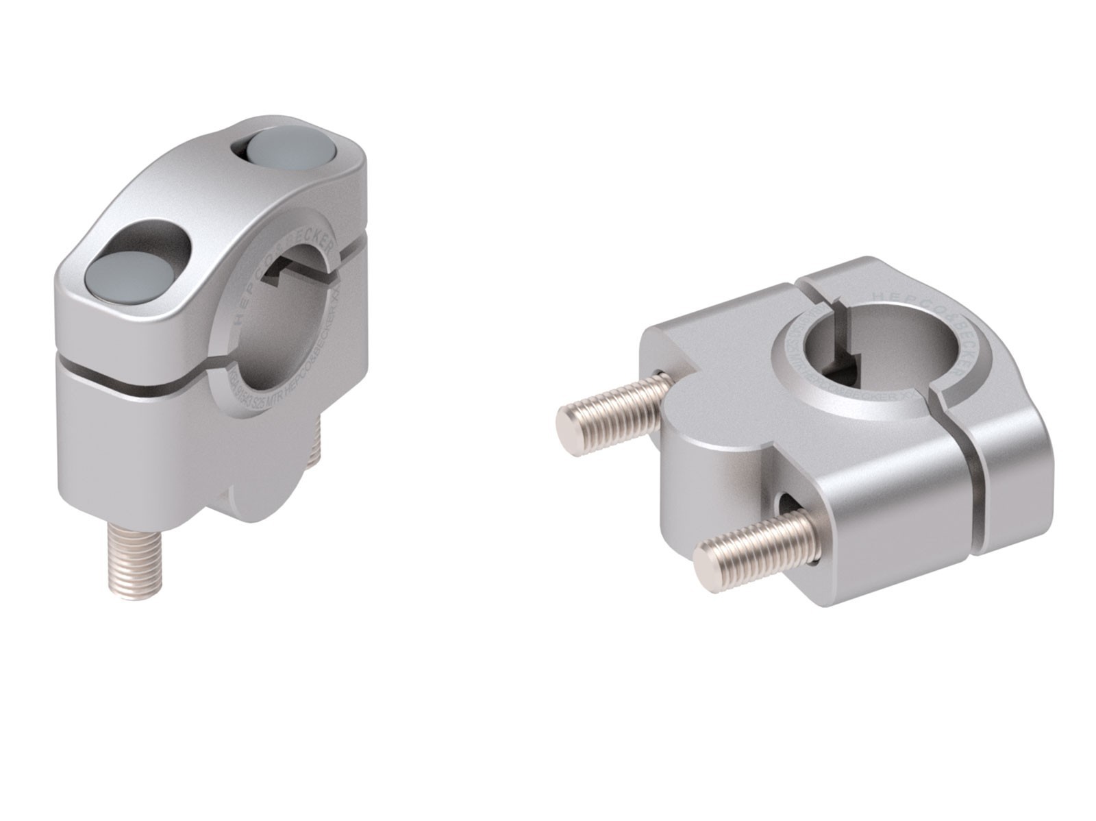 Triumph Tiger 1050 2007-2012 Handlebar Risers 25mm Silver BY HEPCO & BECKER