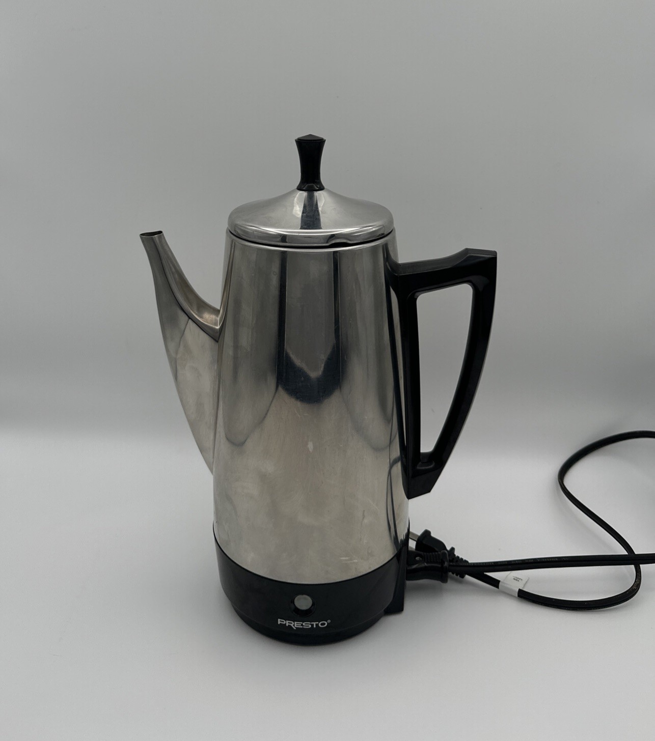 Presto Electric Coffee Percolator 12 Cup Model Stainless 0281105 Tested Works