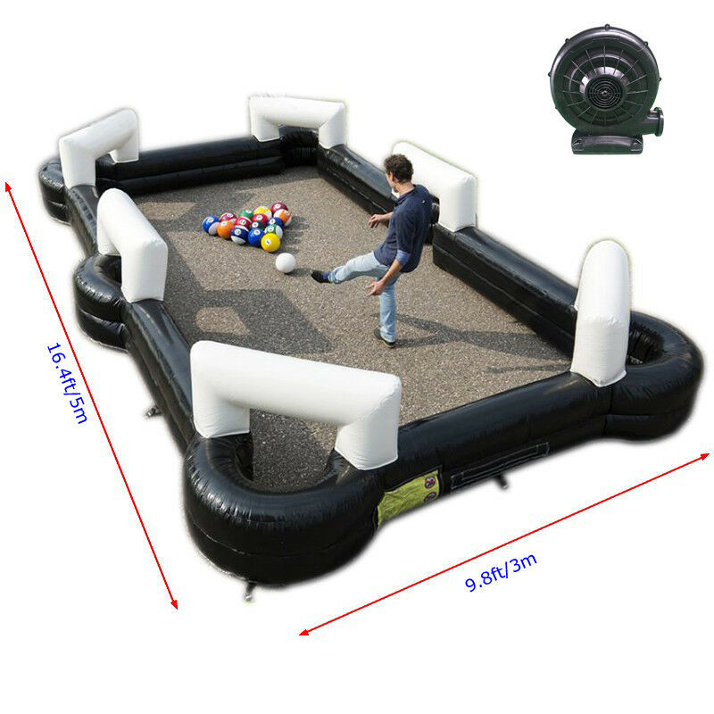 5*3M Inflatable Football Pool Table Outdoor/ Indoor Games w/16PC Football+Blower
