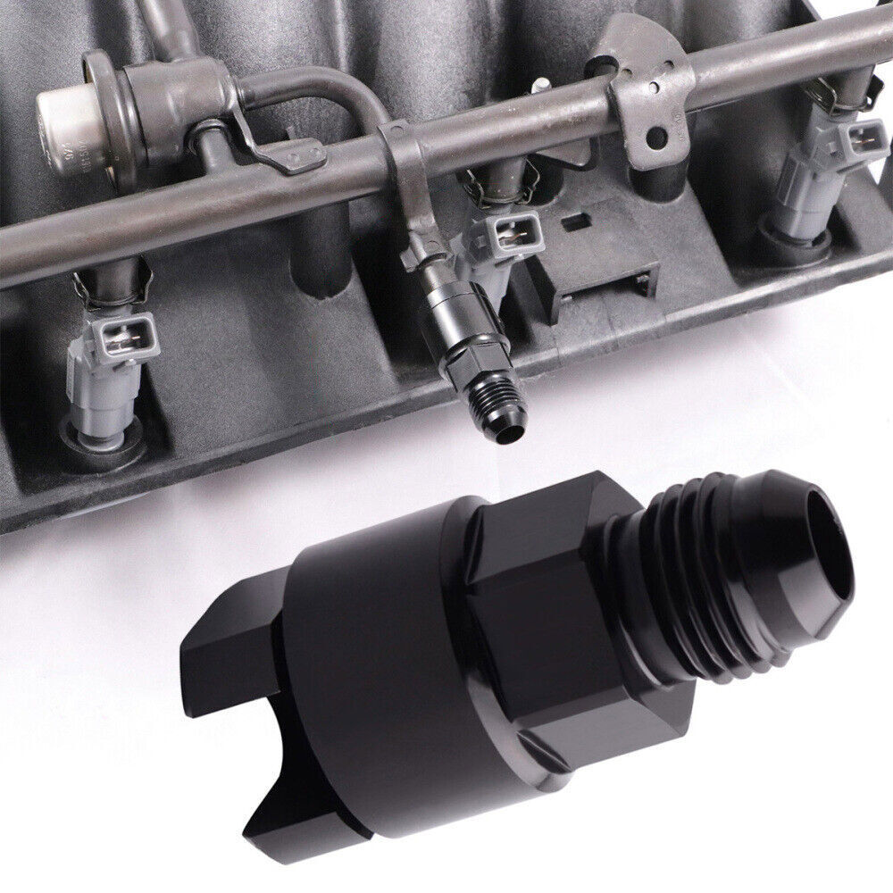 Fuel Line EFI Adapter Fitting -6 AN Male to 3/8" Quick Disconnect Push Hardline