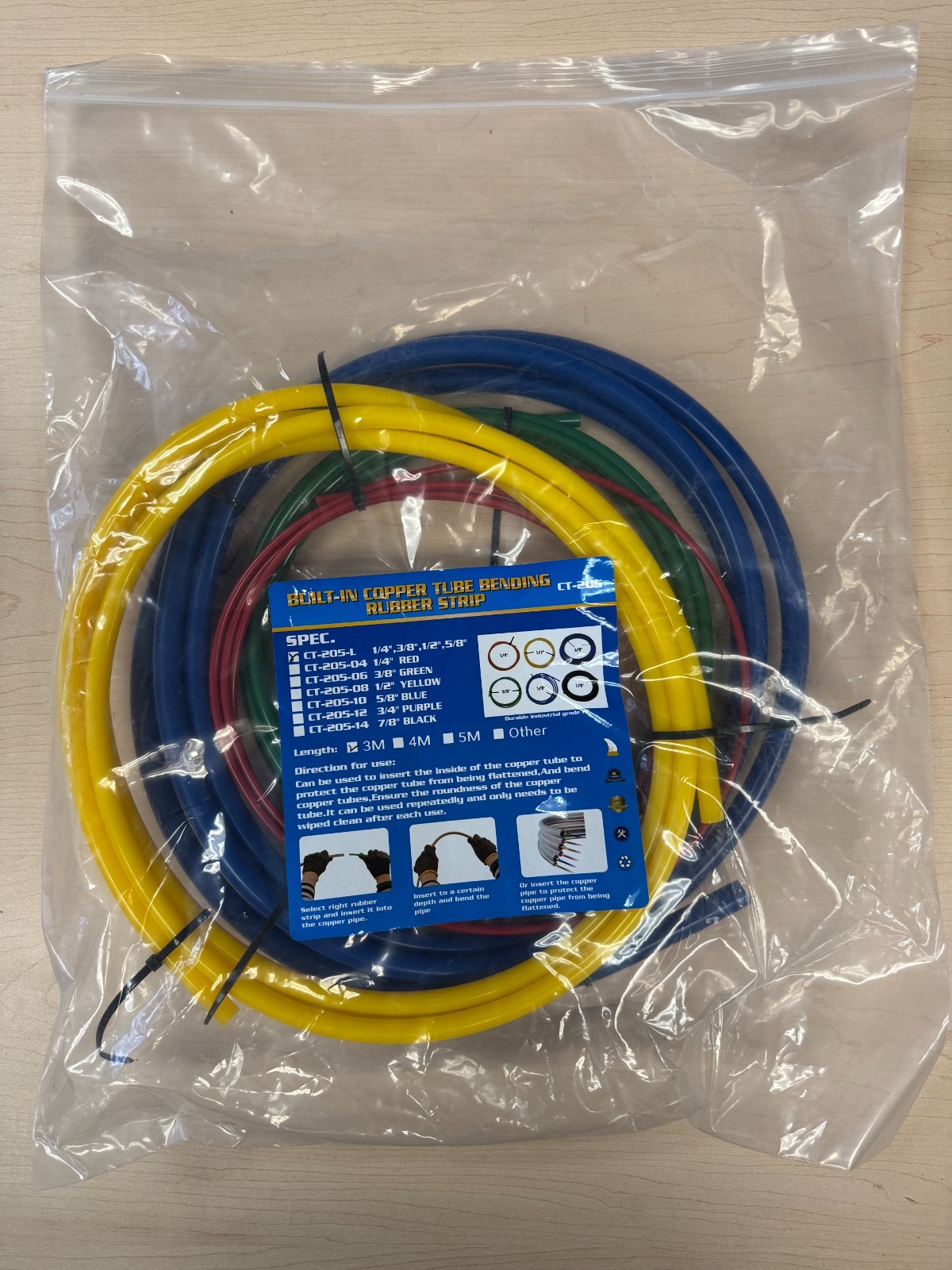 Copper Tube Bending Strips – Air Conditioning Pipe Bender Tool (PE Plastic Kit)