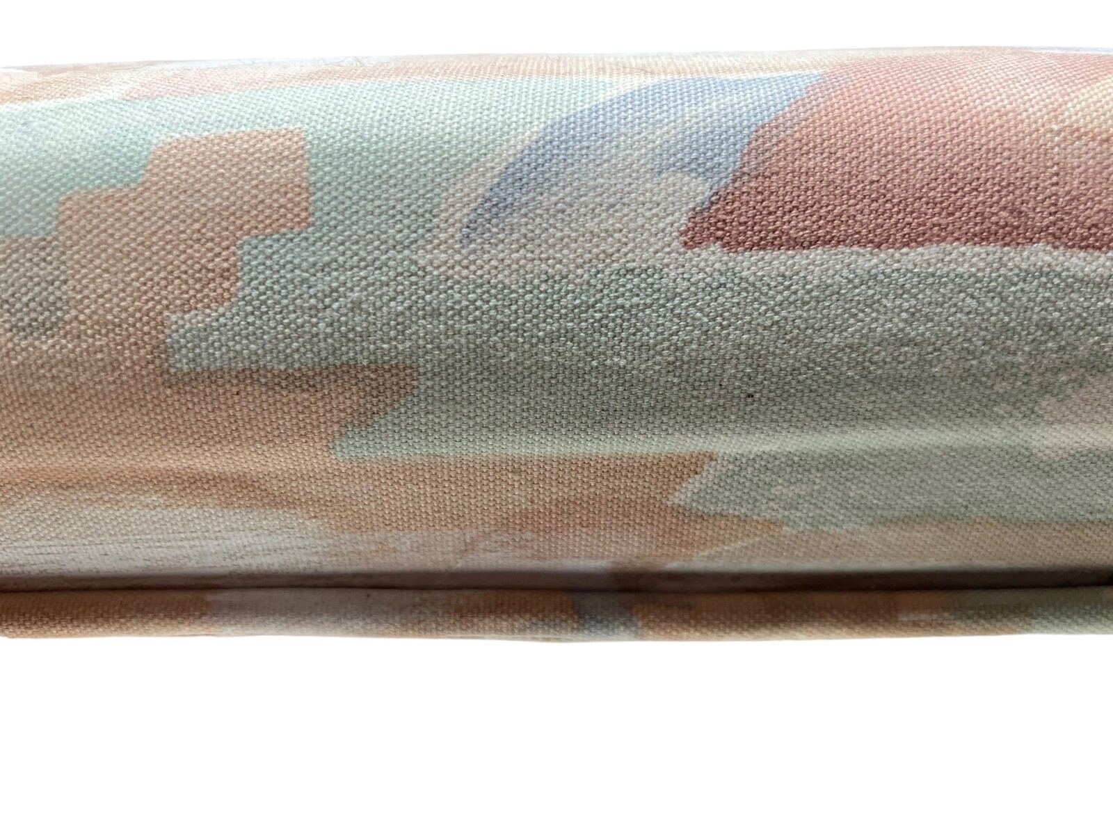 Vtg 1980's Postmodern Abstract Southwest 42" Upholstered Fabric Waterfall Bench