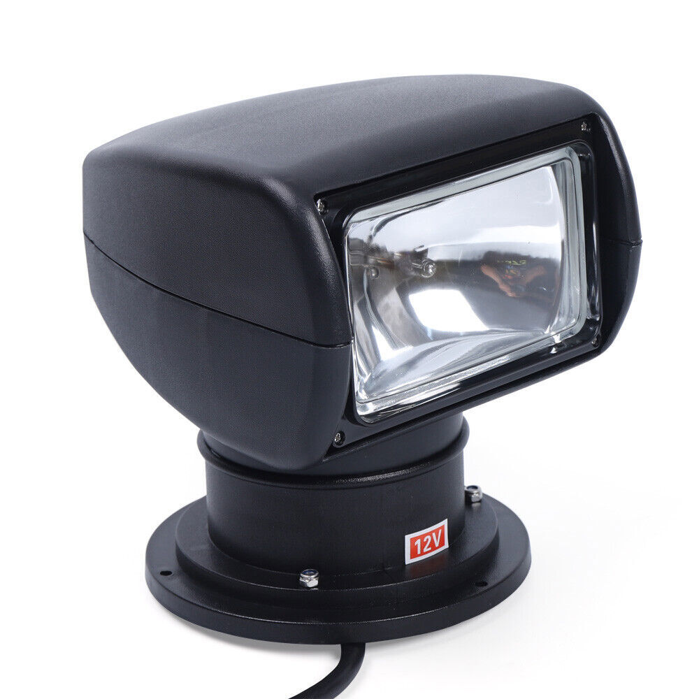 100W Marine Spotlight Offroad Truck Car Boat Search Light 12V W/ Remote Control