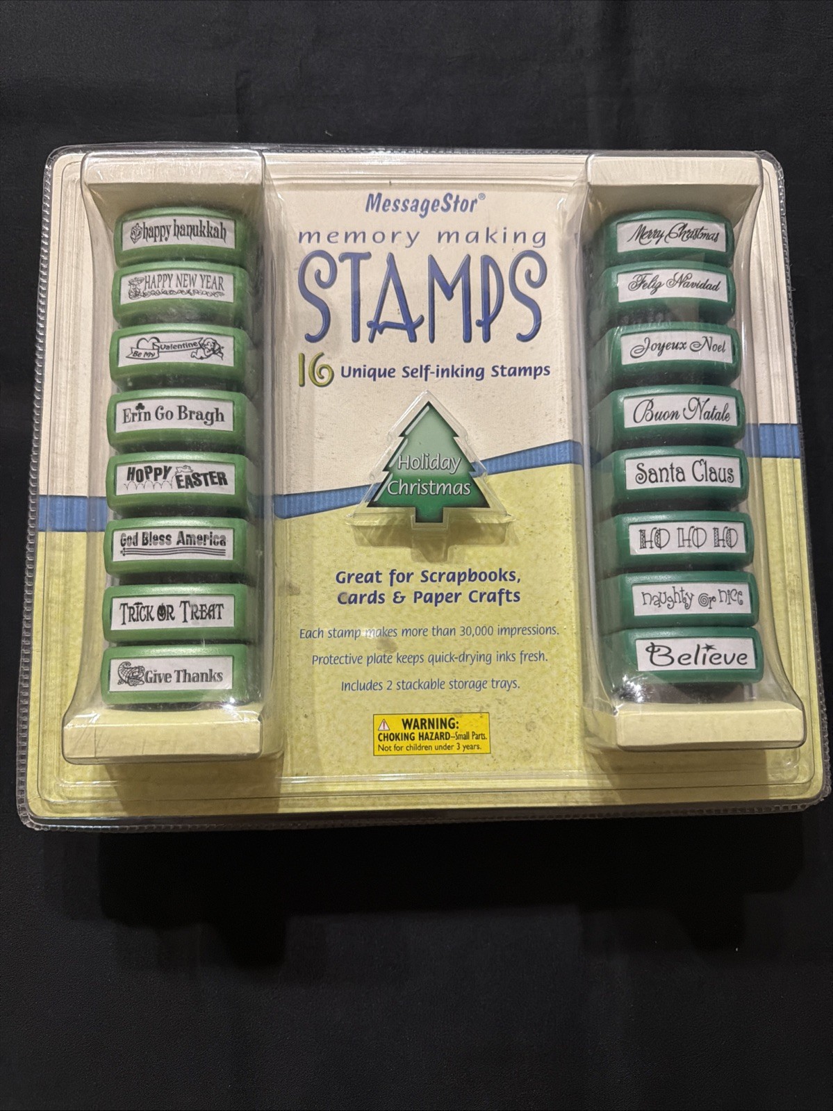 MessageStor 16 Memory Stamps St. Patricks Easter Halloween Xmas Model 24907-L