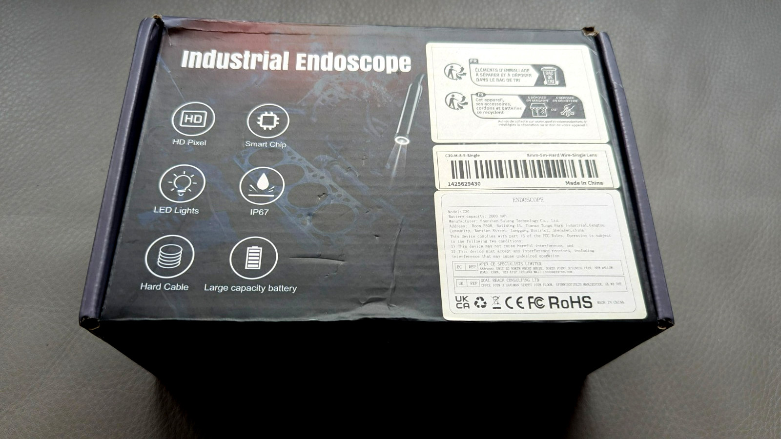 Industrial Endoscope C30-M IP67 HD Inspection Camera