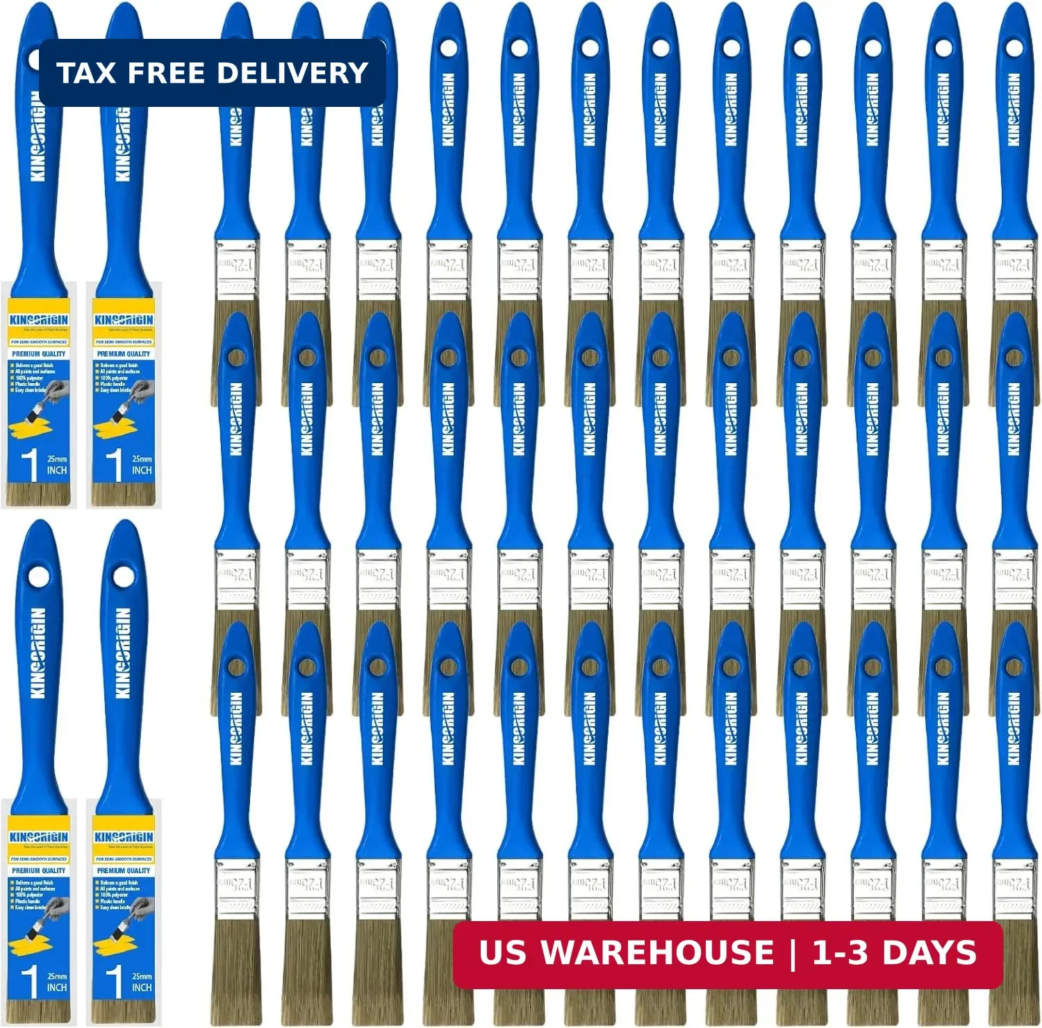 Versatile Paint Brush Set, 40 Pack, 1 Inch Paint Brushes, Small Paint Brushes fo