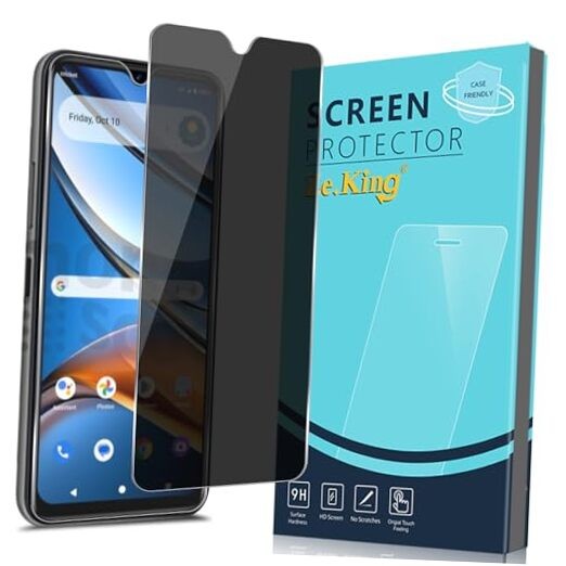 [2 Pack Tempered Glass Screen Protector Compatible with Cricket Icon Privacy