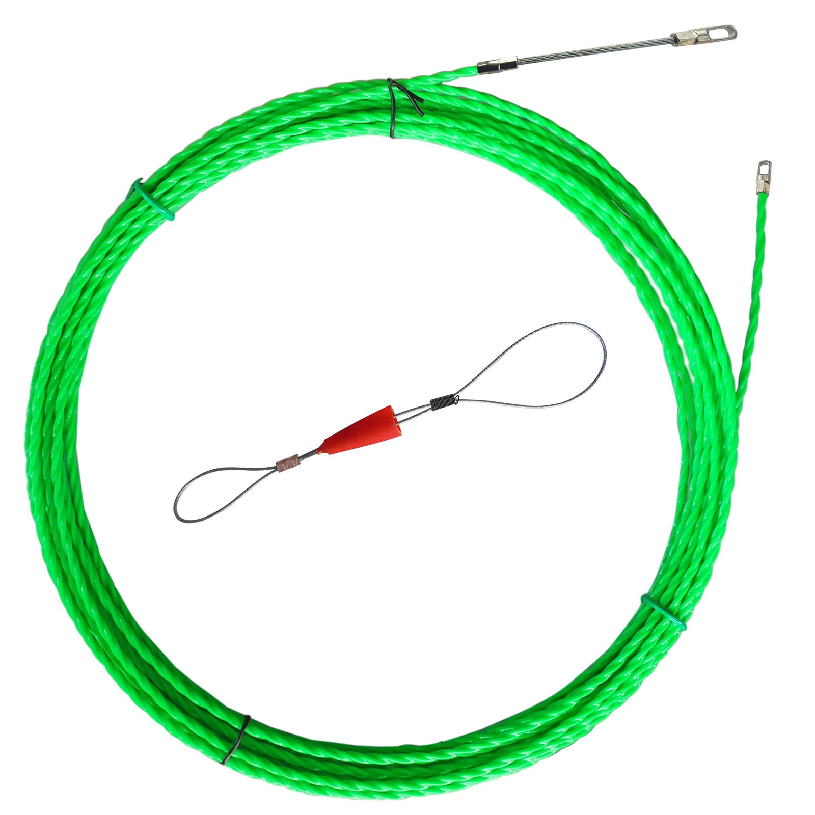 15m Fishing Tape Electrical Wire Threader Wire Puller for Pulling Wire Line (...