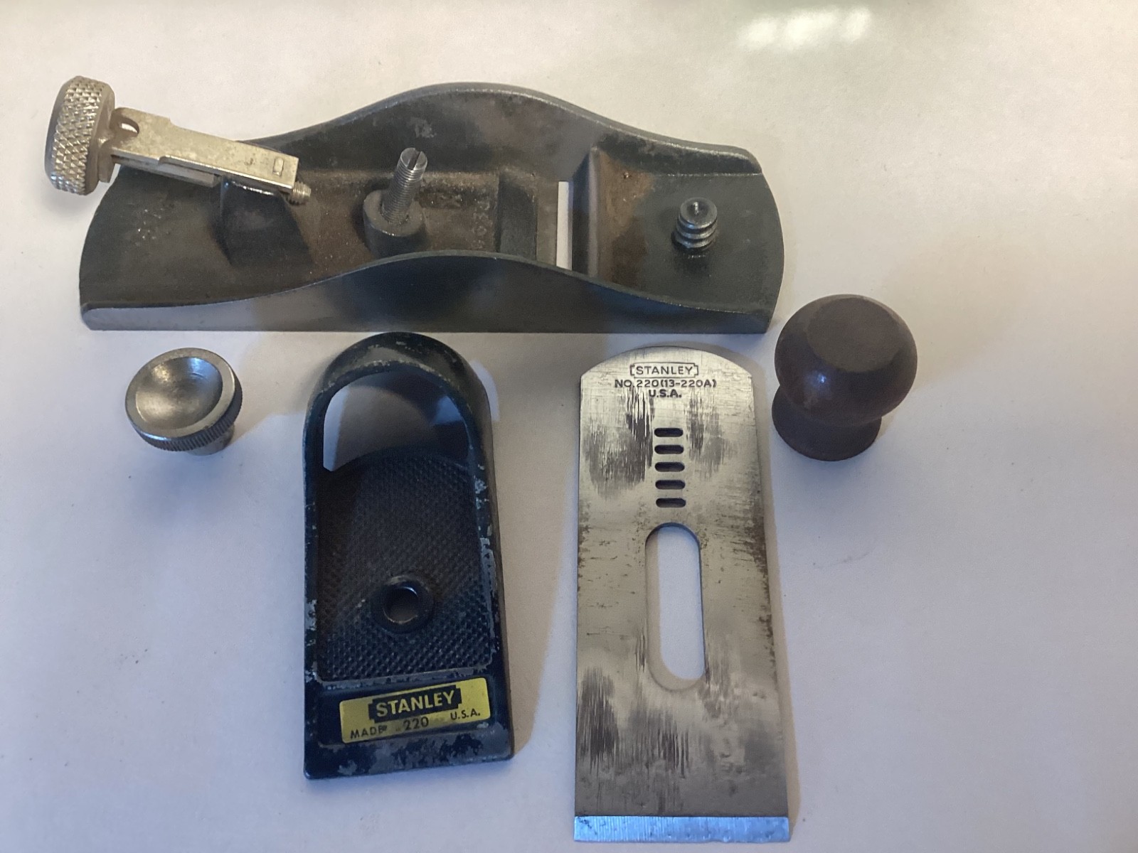 Vintage Stanley #220 block plane carpenter hand tool