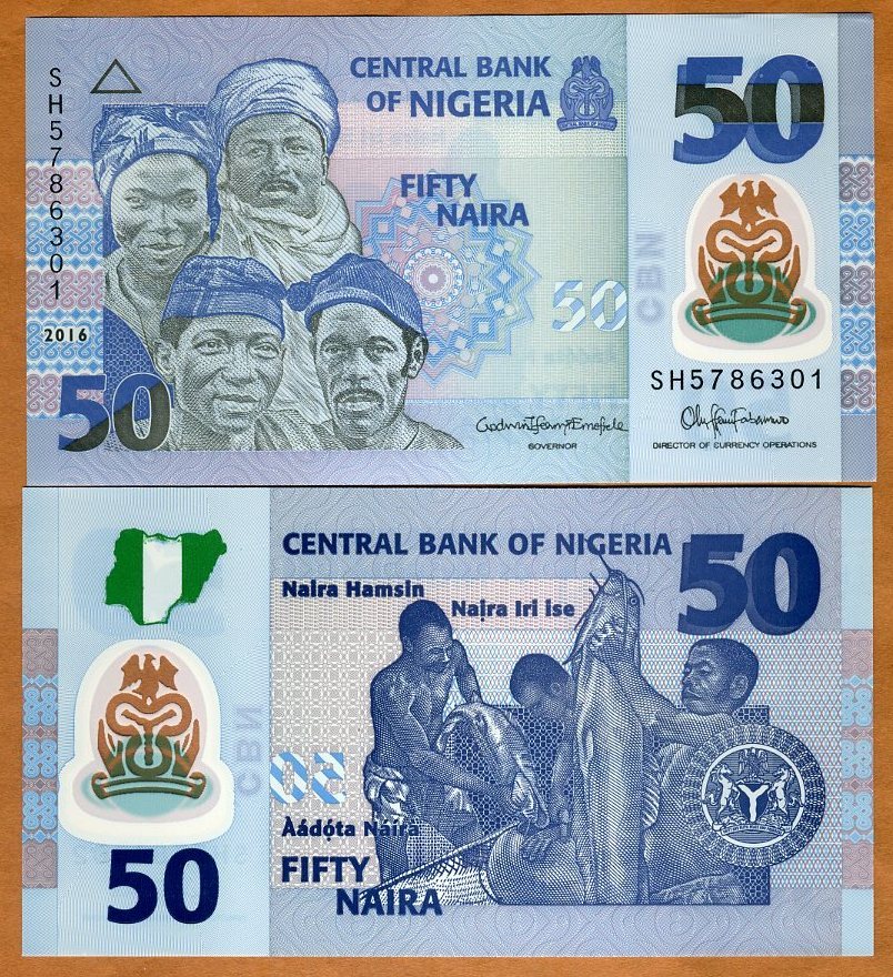 Nigeria, 50 naira, 2016, Pick 40-New,  POLYMER, UNC