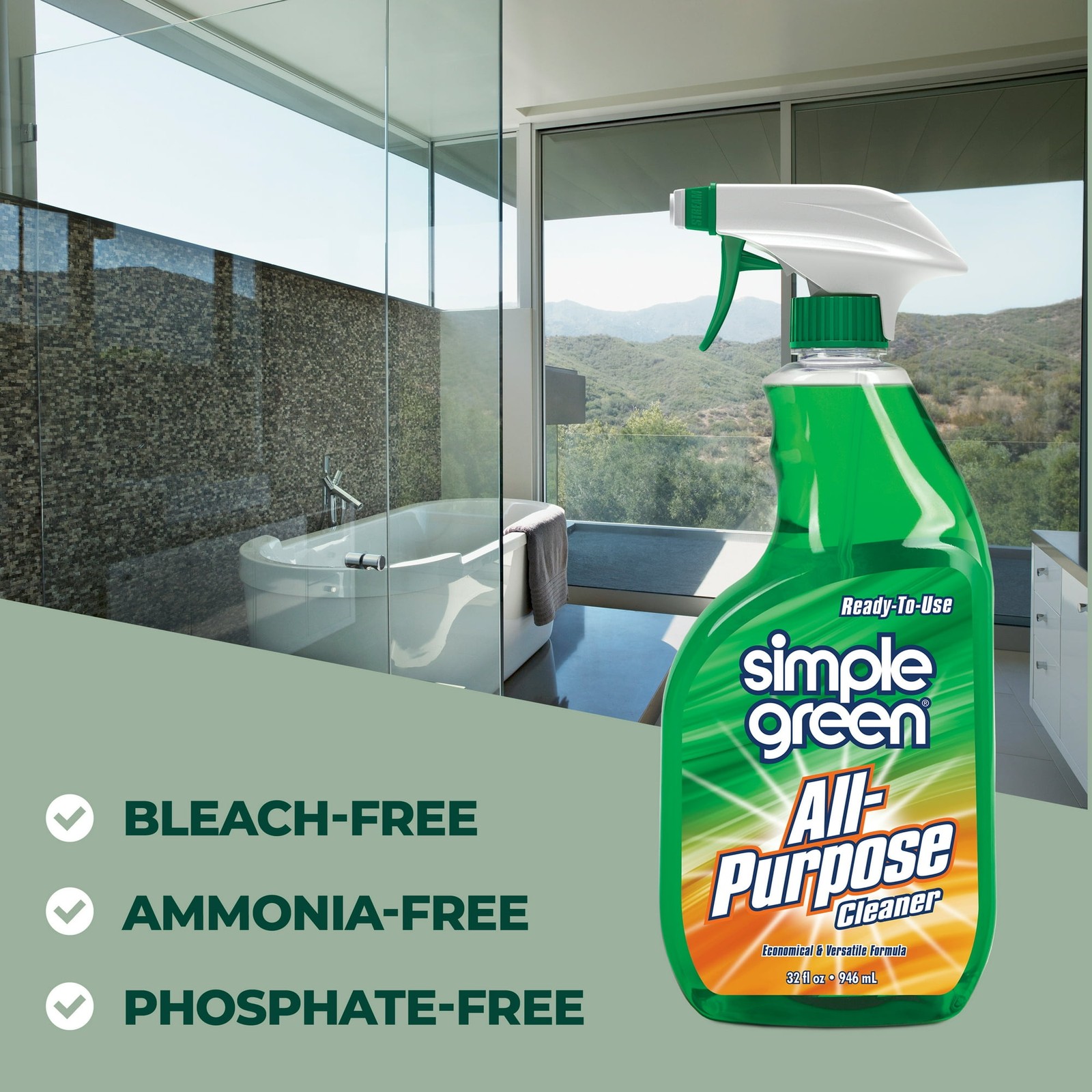 Simple Green All-Purpose Cleaner Concentrate, Spray Bottle, Original, 32 fl. Oz