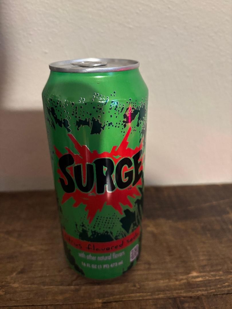 Surge Soda 16 oz Can Rare Unopened Full