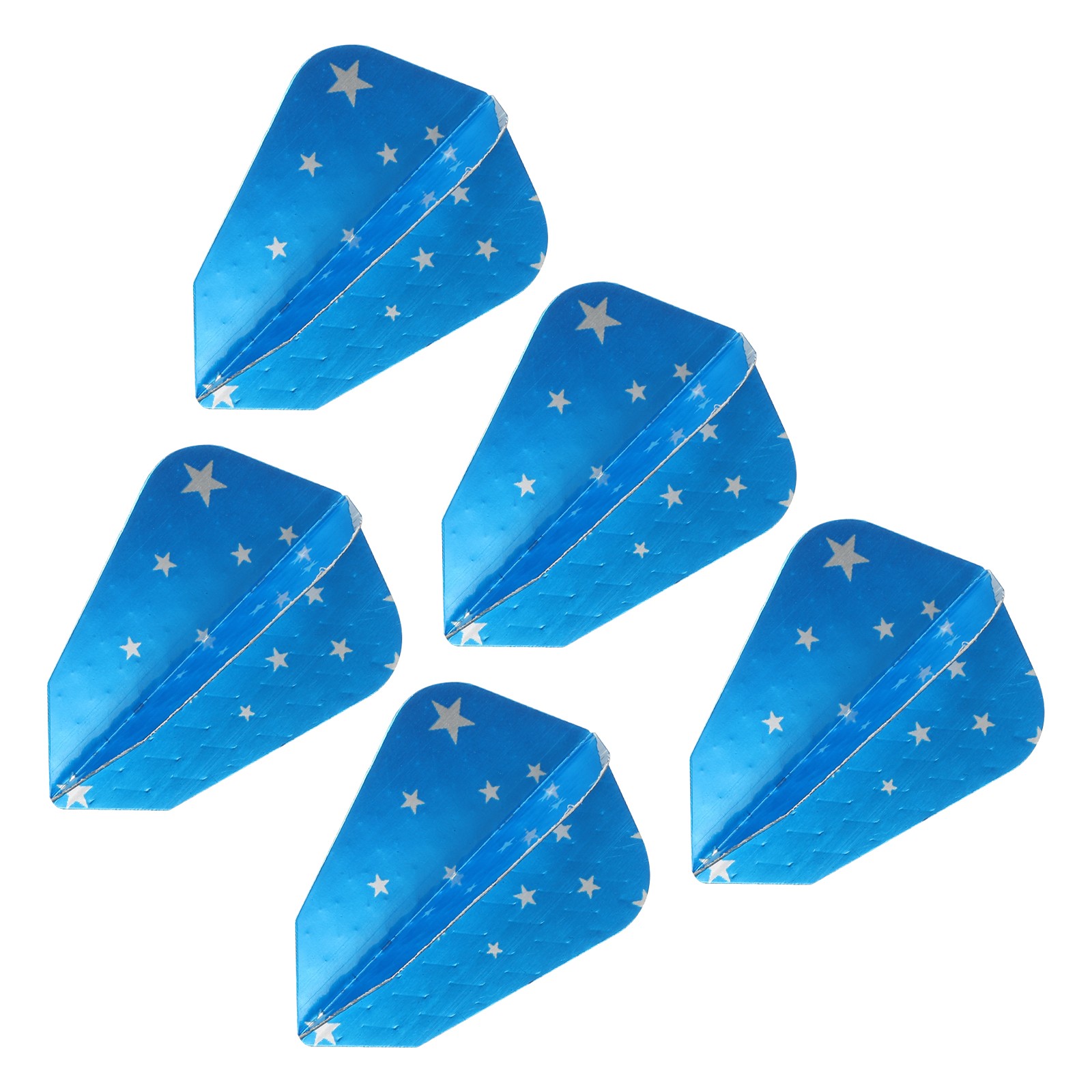 Slim Dart Flights, 5 Pack Aluminum Foil Dart Accessories, Blue