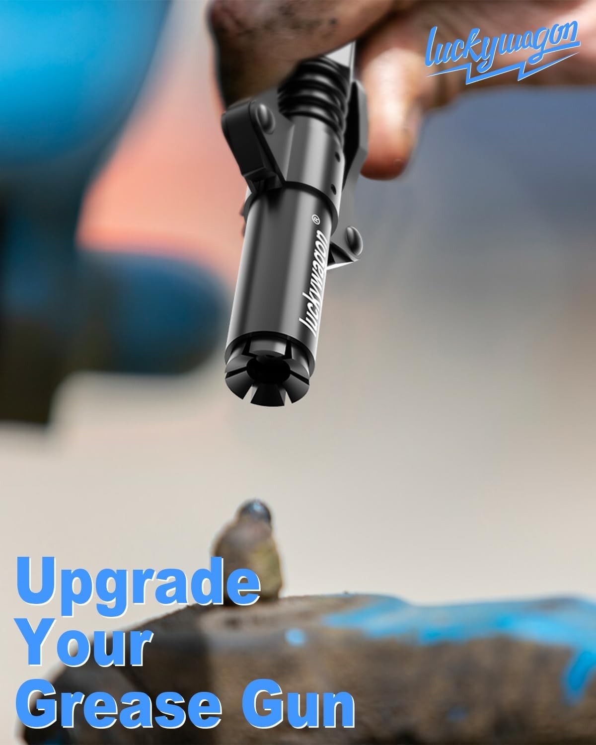 Grease Gun Coupler Black Leakproof Grease Gun Tips Quick Lock Release High Pr...