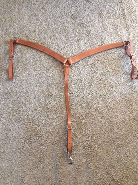BREAST COLLAR DOUBLE STITCHED WITH STAINLESS HARDWARE - 1 3/4"