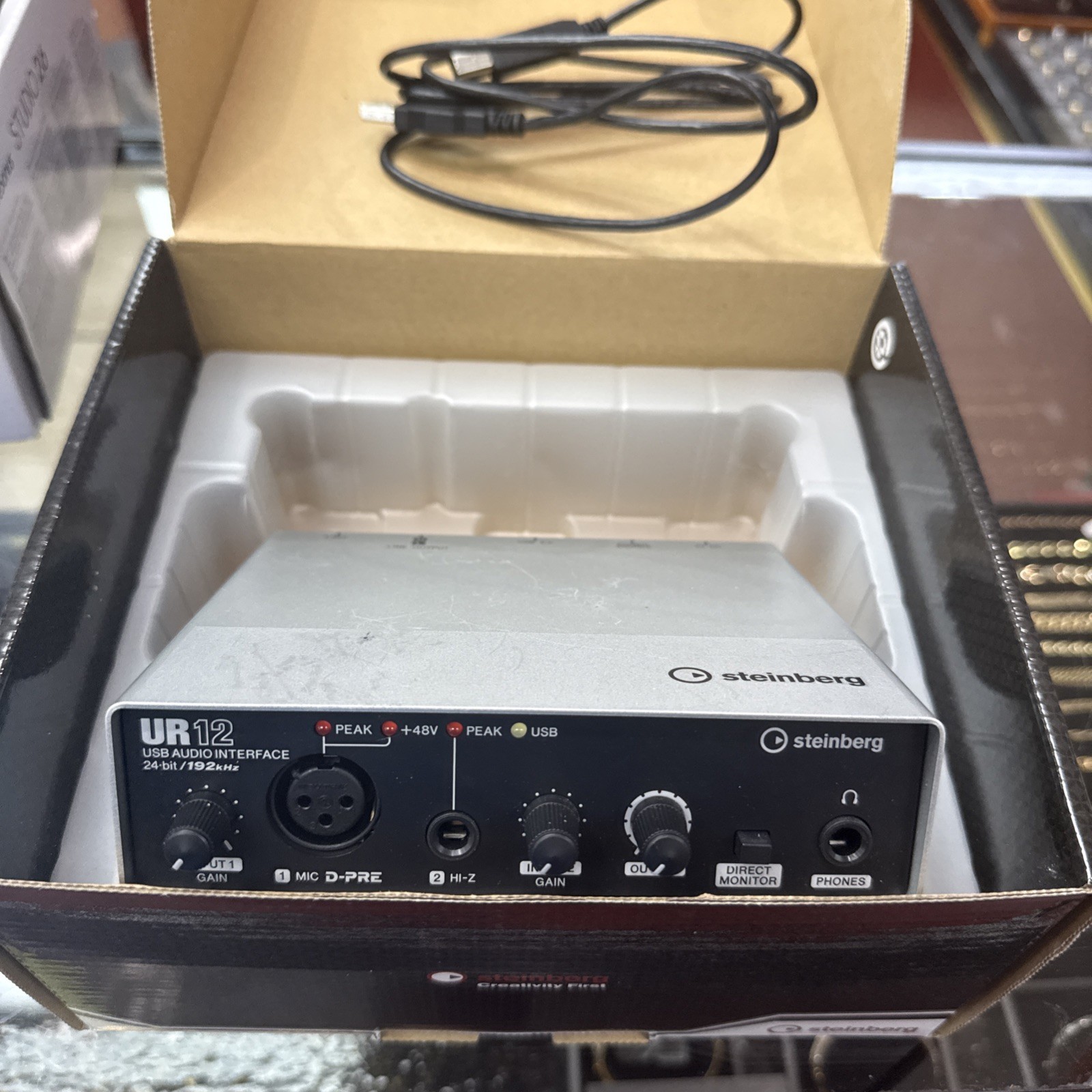 Steinberg UR12 24-bit/192 kHz USB 2.0 Audio Interface Cubase AI LE NEW