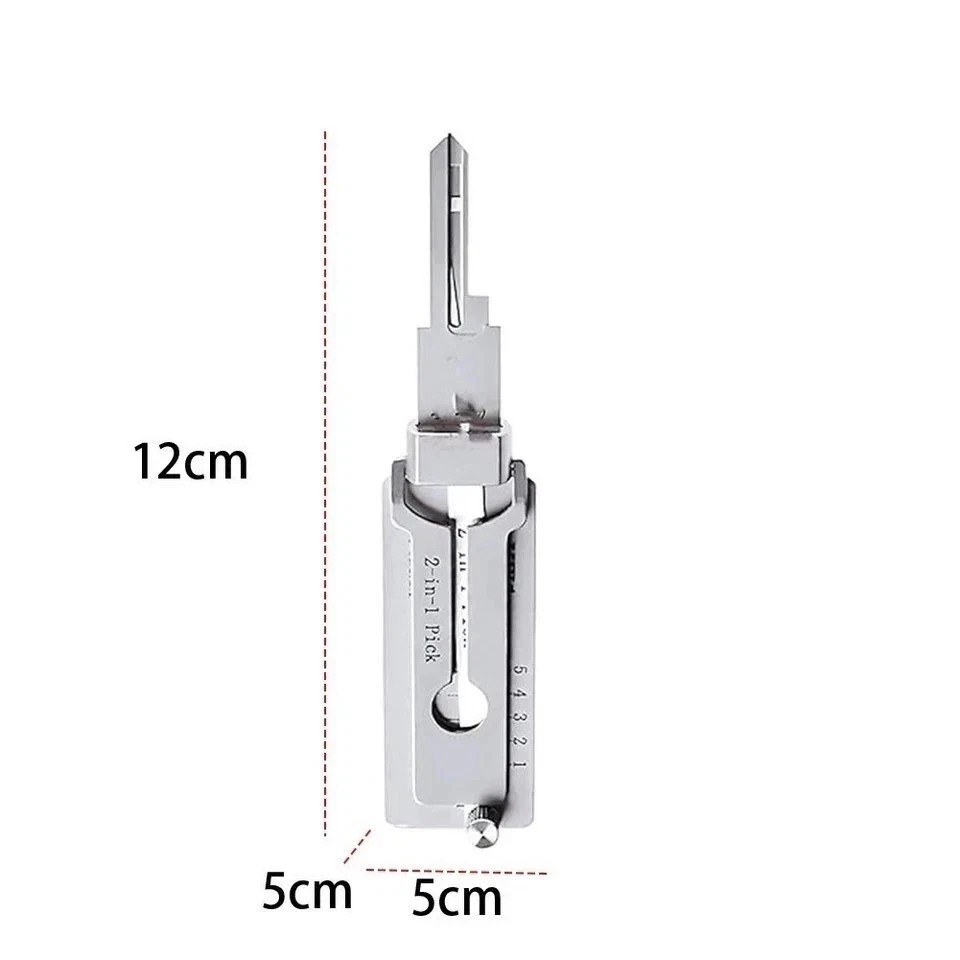 Key Decoder 2 In 1 Portable Lock Picking Set Hook And Pickup Tool Kit Ergonomic