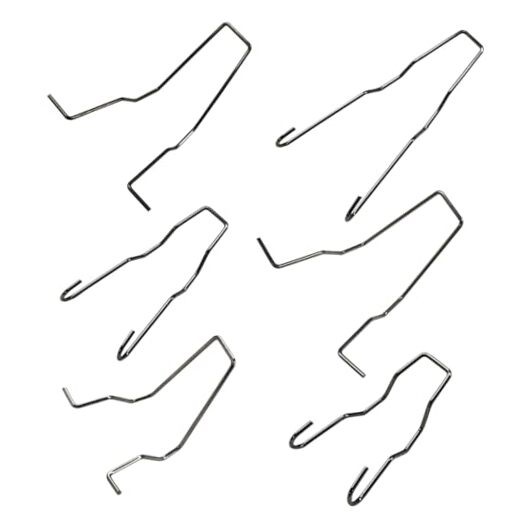 6PCS Car Bulb Retaining Spring Clips, Car Headlamp Dipped Beam Bulb Clamp,