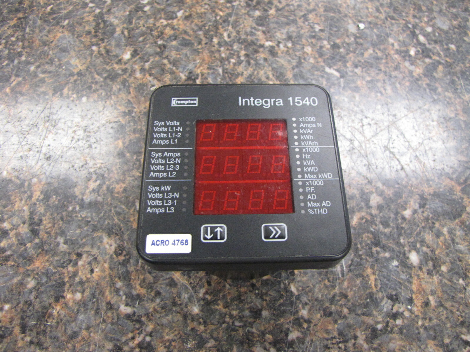 TYCO Crompton Integra 1540 Digital Display Meter DIS-1540-L - Quantity