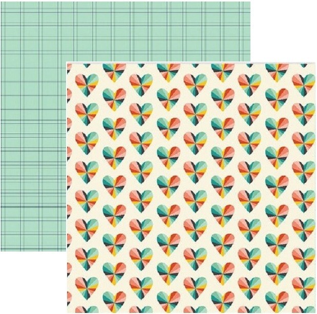 Elliot Collection - Hearts, DS Scrapbook Paper - Reminisce 332655