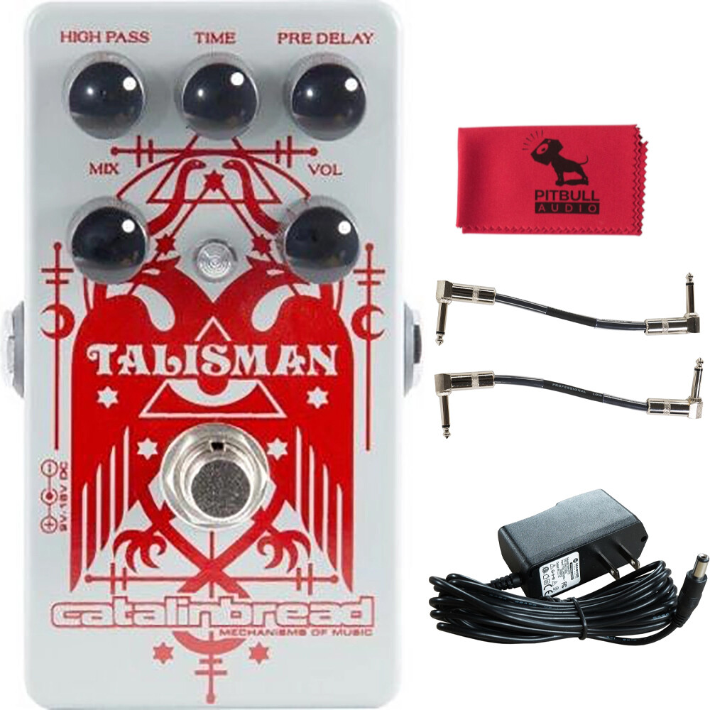 Catalinbread Talisman Plate Reverb Effects Pedal w/ Power Supply, Cables & Cloth