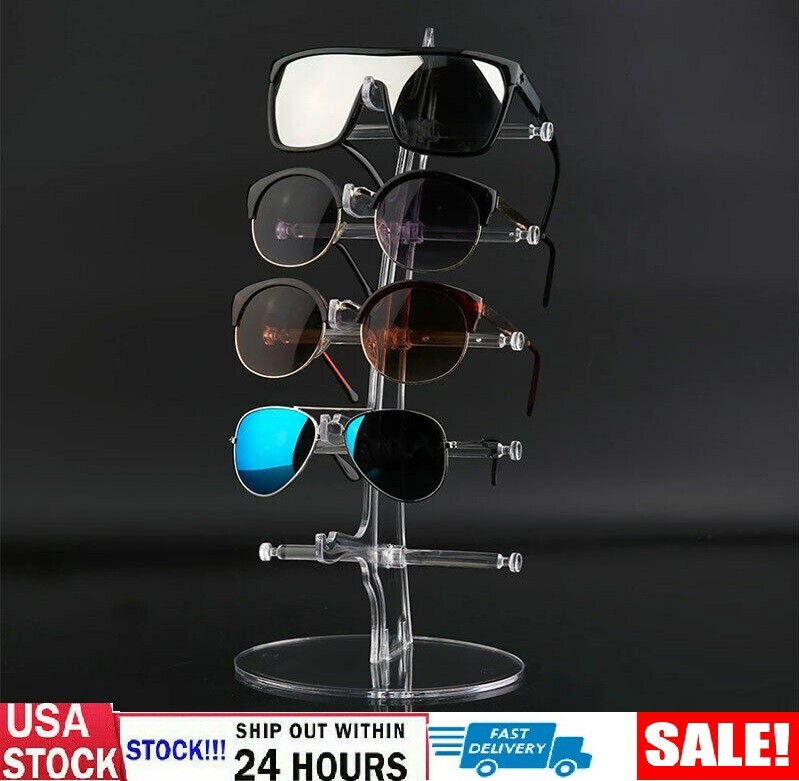 5 Layer Glasses Display Stand Acrylic Eyeglasses Rack Sunglasses Holder Storage