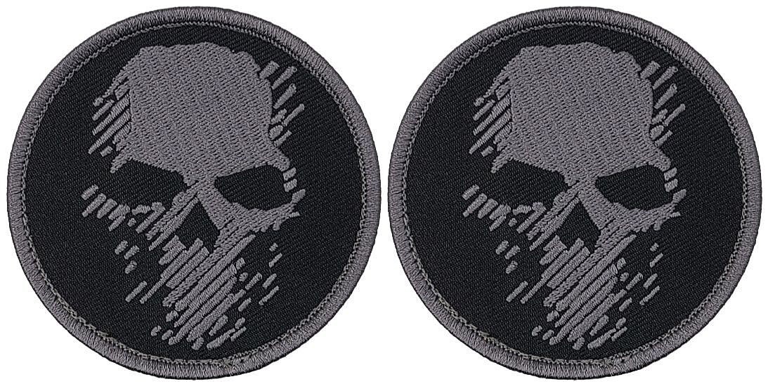 Ghost Skull Recon Wildlands Embroidered Morale Patch | 2PC HOOK BACKING 3"x3"