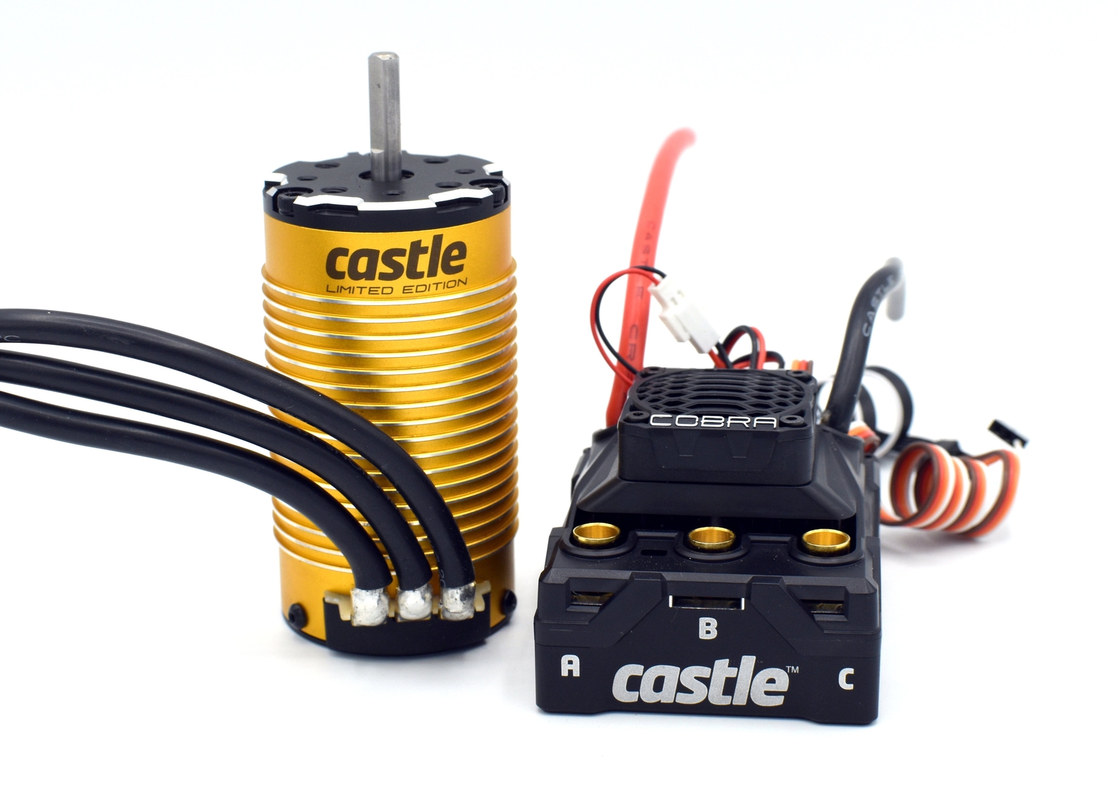 Castle COBRA 8 25.2V ESC w/Limited Edition Gold 1515-22 2200kv Motor 010-0172-04