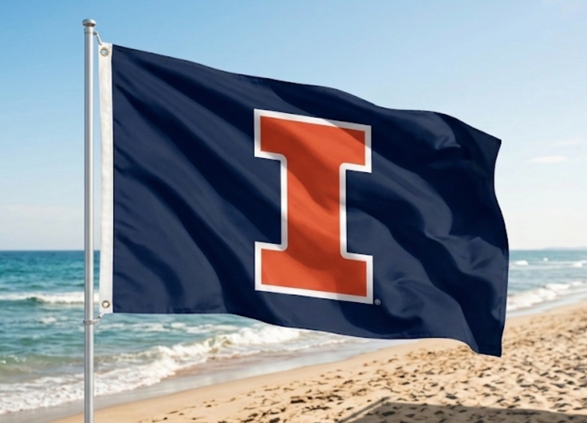 Illinois University Illini 3x5 FOOT FLAG/Banner Basketball/Football FREE Ship