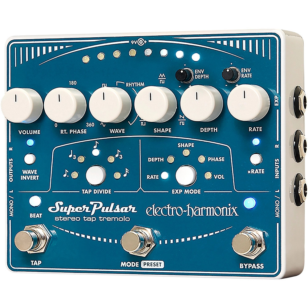ElectroHarmonix Super Pulsar Tremolo Guitar Effects Pedal