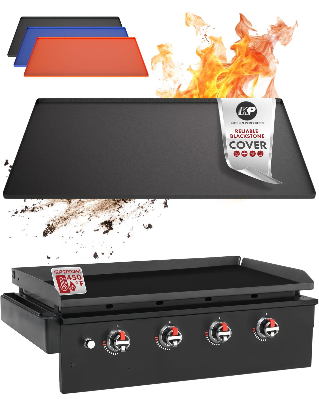 36" Premium Silicone Griddle Cover Mat for Blackstone Griddle 36 Inch - Herme...