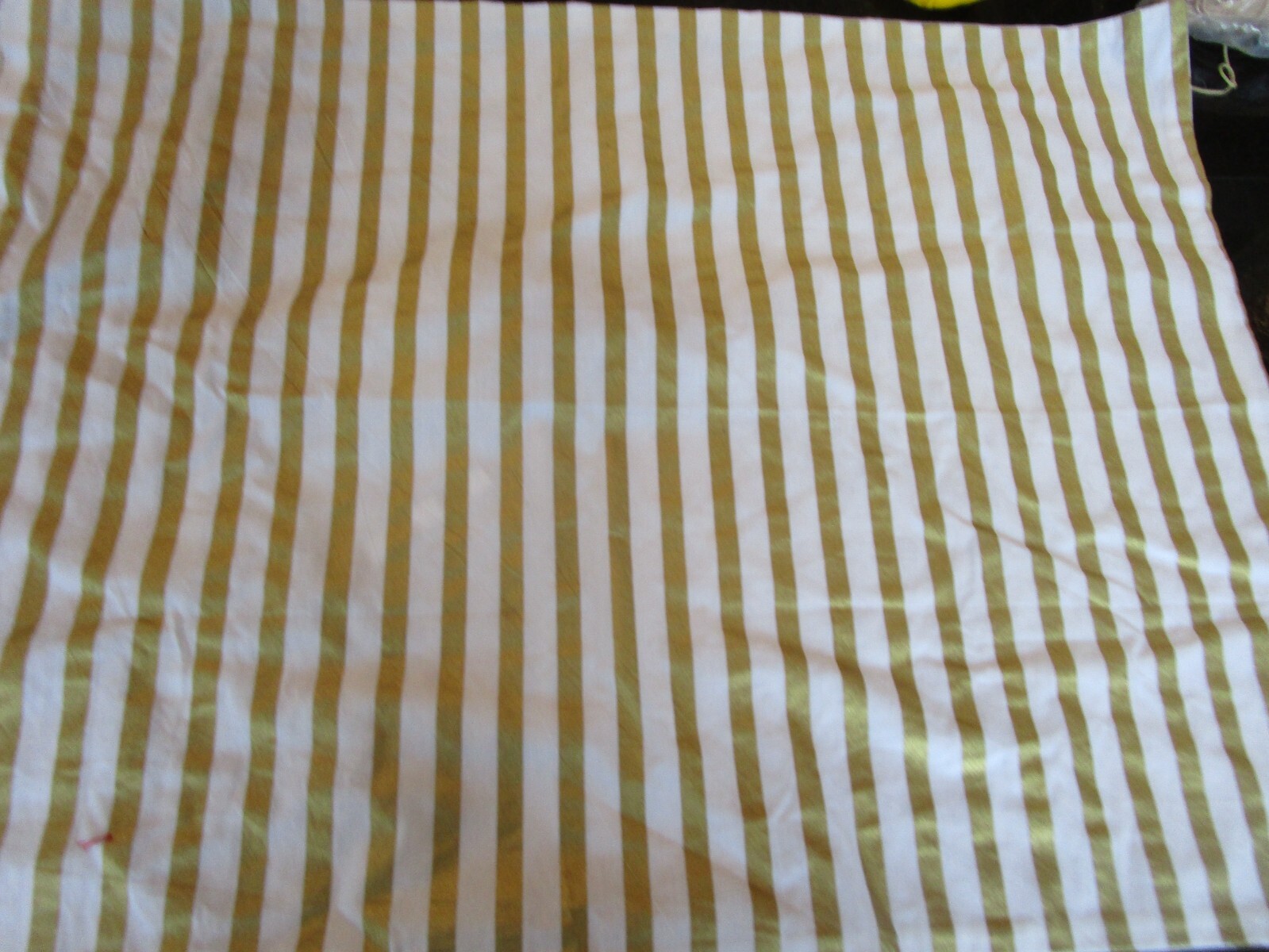 Pottery Barn Teen  Emily & Merrit Gold stripe Metallic Dottie standard sham smp