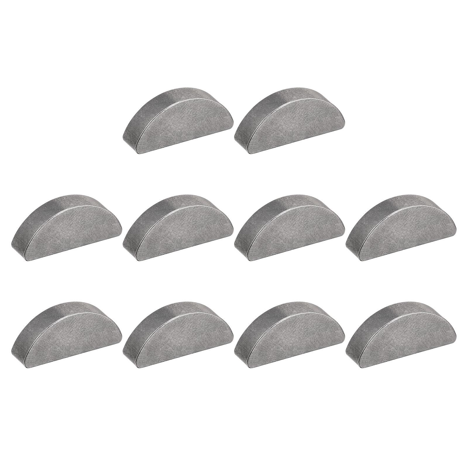 Woodruff Keys, 10pcs Steel 5mm Width x 9mm Height x 22mm Diameter