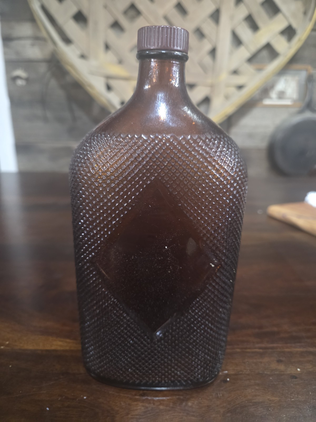 Continental distilling vintage Amber Brown Glass bottle