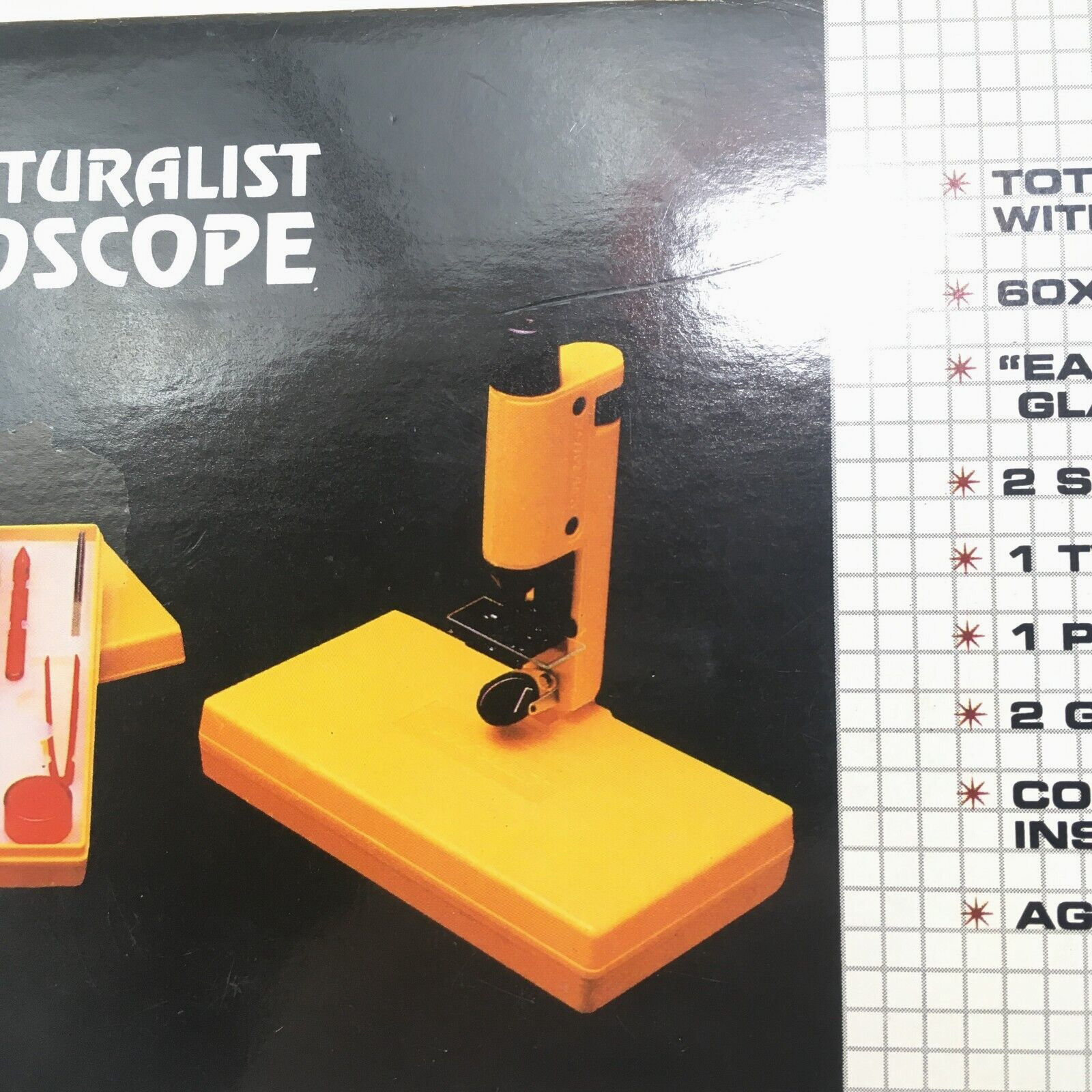 1989 Vintage The Naturalist Microscope by MedPro Systems Yellow Made in USSR