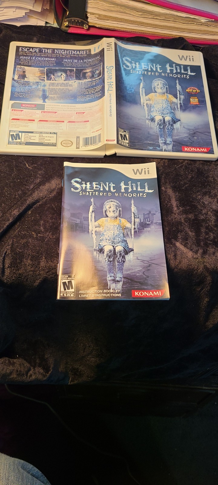 XBOX 2009 SILENT HILL Shattered Memories Video Game Box Art and Manual NO GAME