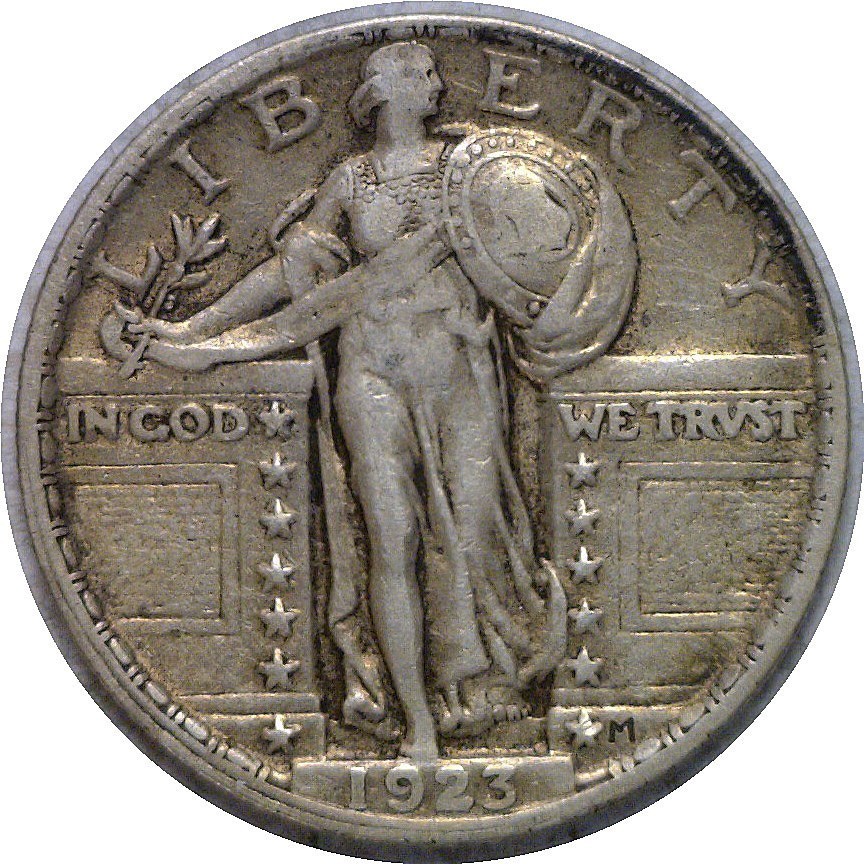 1923 25C Standing Liberty Quarter Extra Fine