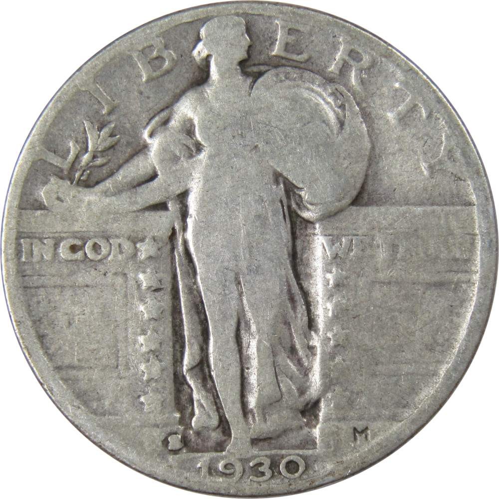 1930 S Standing Liberty Quarter Circulated Silver 25c Coin Collectible
