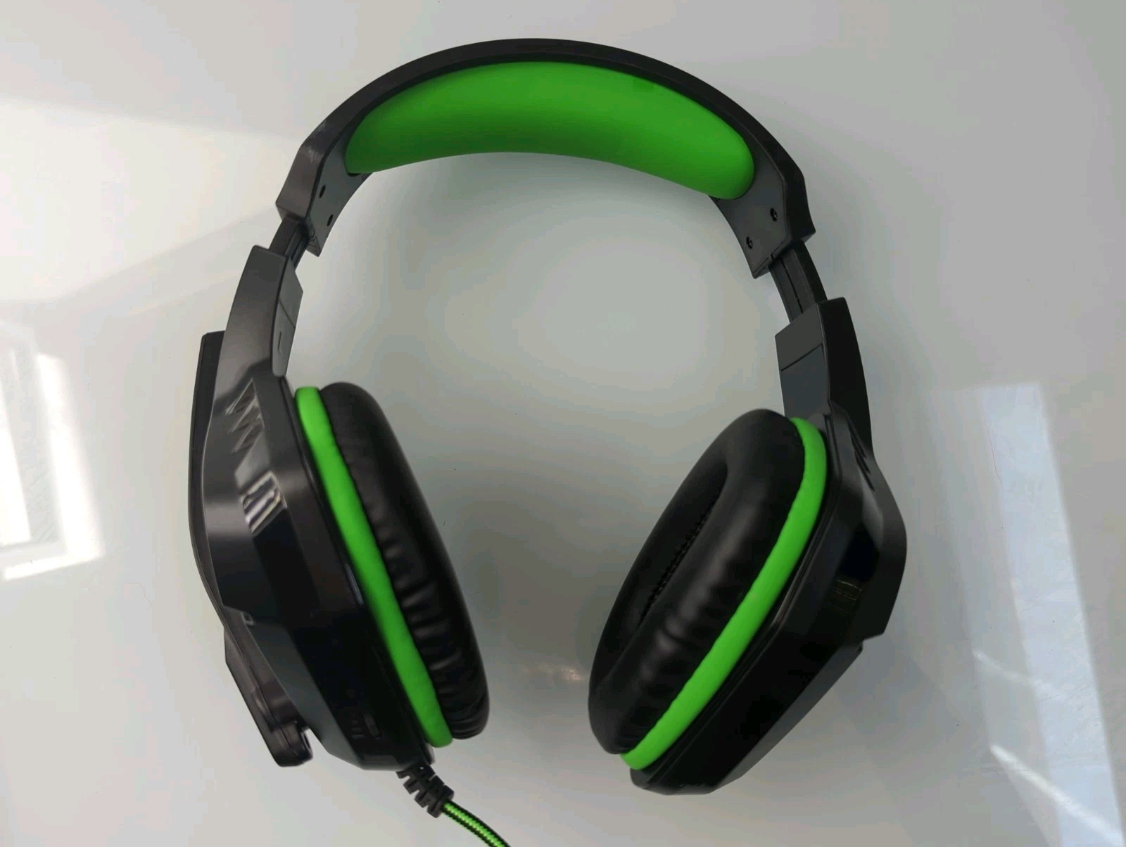 Nyko NX1-4500 Wired Gaming Headset Black Green Adjustable Headphones 3.5mm