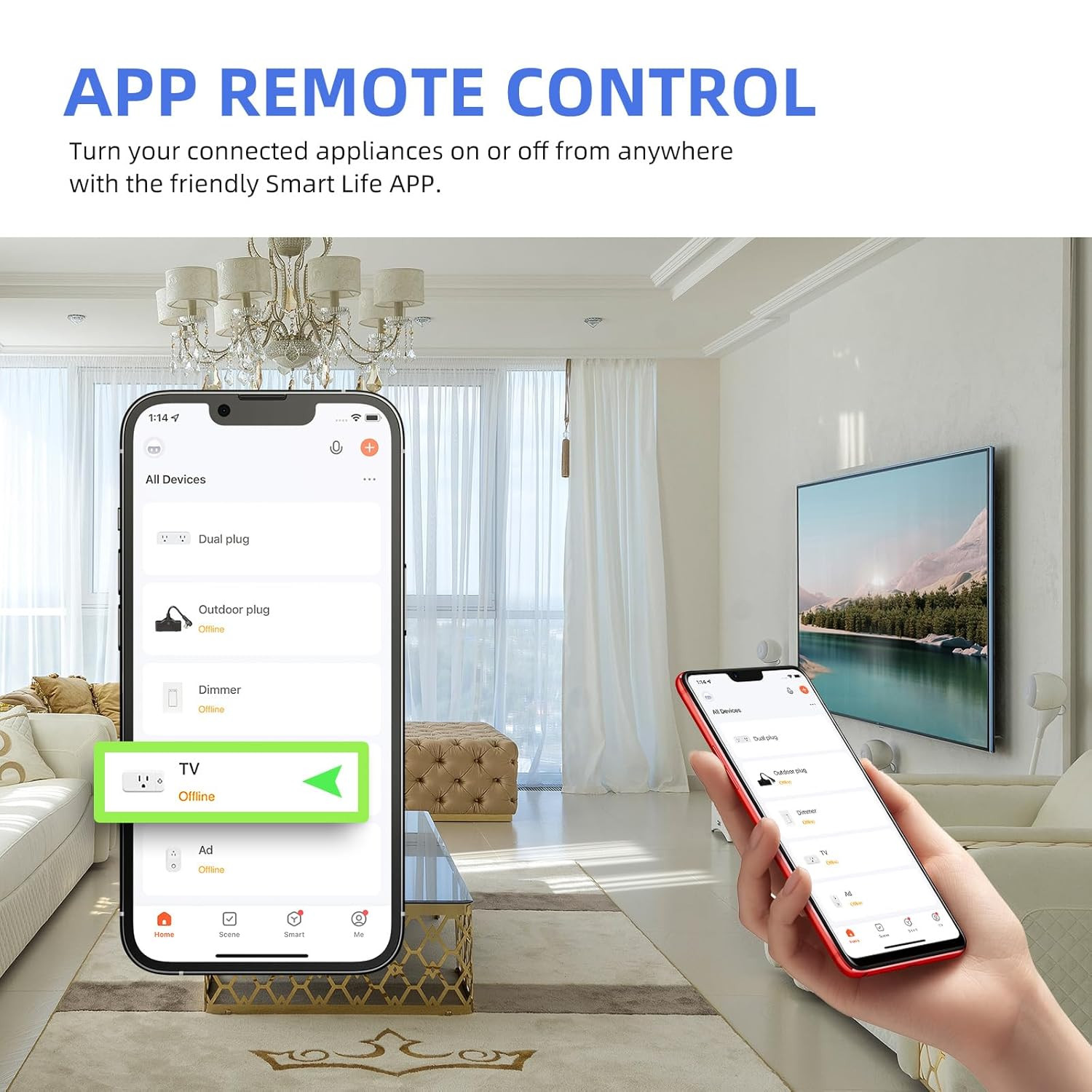 Mini Smart Plug, 15A Wifi Plugs Work with Alexa & Google Assistant, Smart Outlet