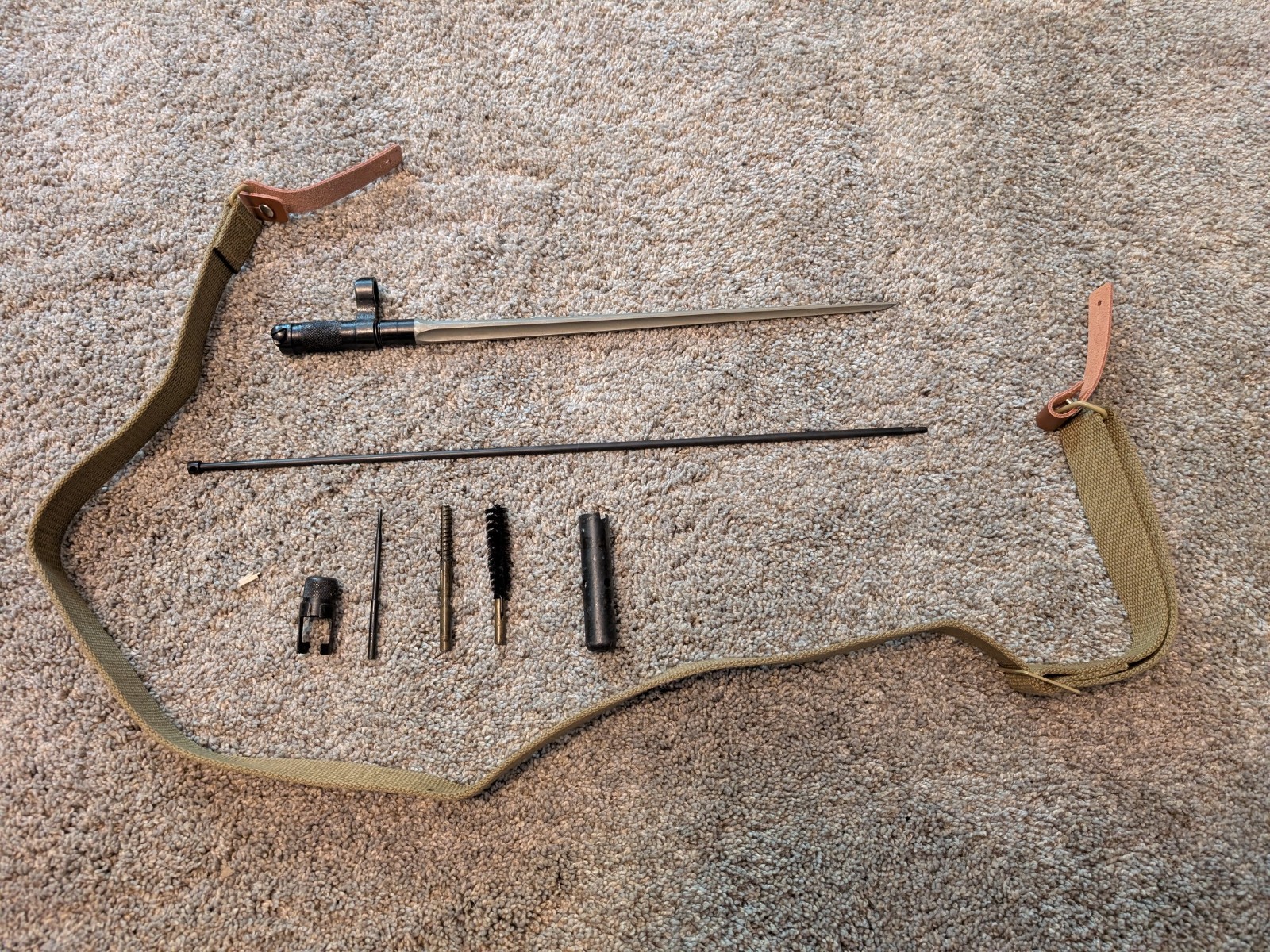 SKS Spike Bayonet, Sling, Cleaning Rod, & 5 PC Cleaning Kit - Build Your Own Kit