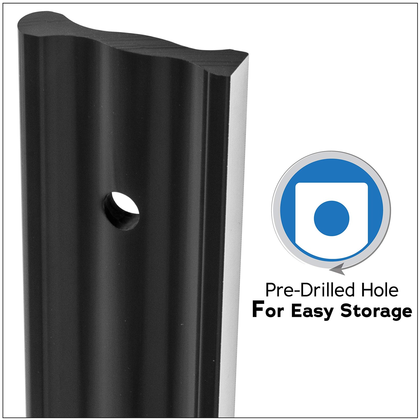 6", 12", 18" Anodized Aluminum Straight Edge Tools with Precision Edge, Black