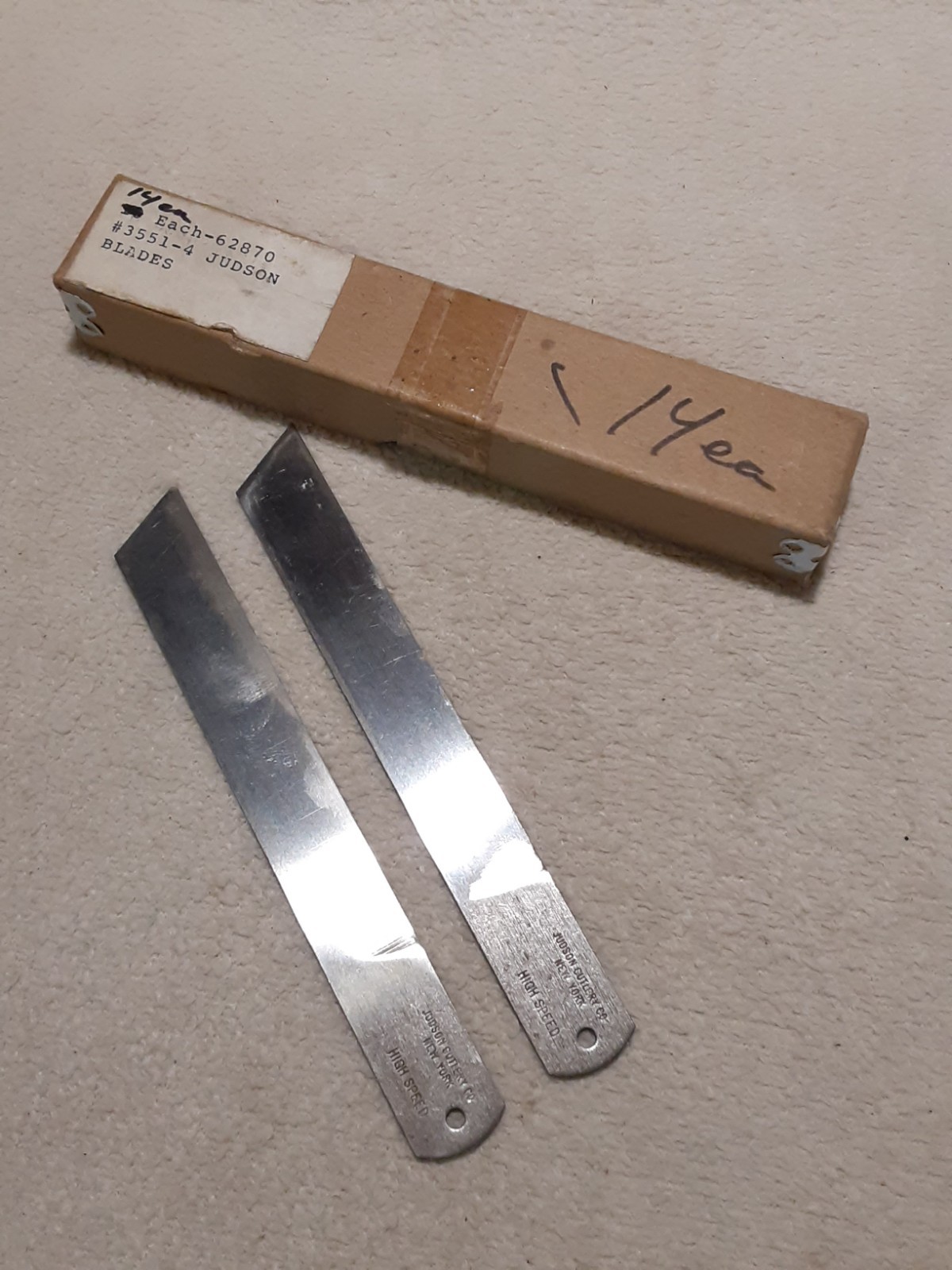 2 JUDSON NOS MILLING KNIFE BLADES # 3551-4" fit HYDE 3/4" HANDLE CARVING WHITTLE