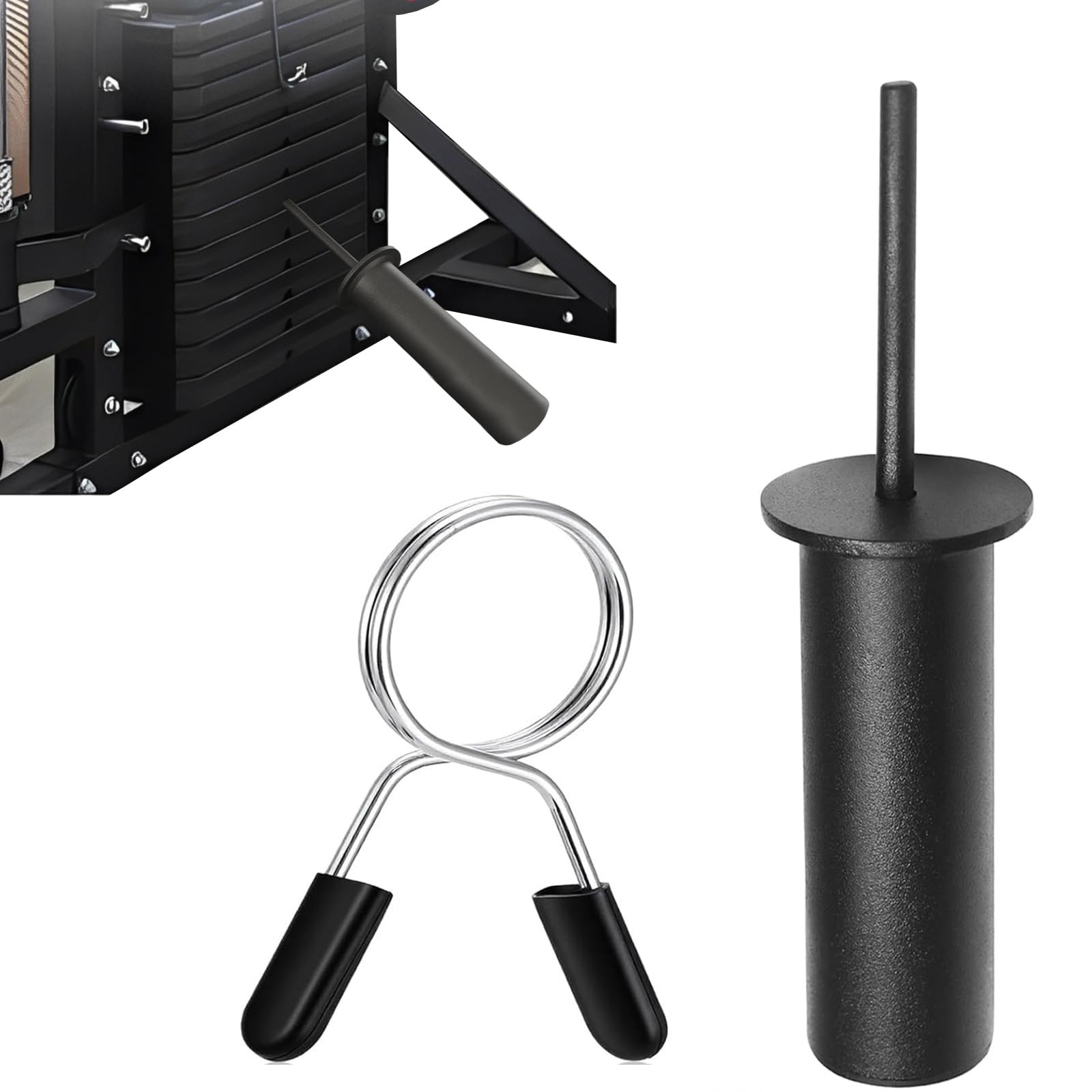 Weight Stack Pin Extender With Spring Clip Collar Gym Machine Strength