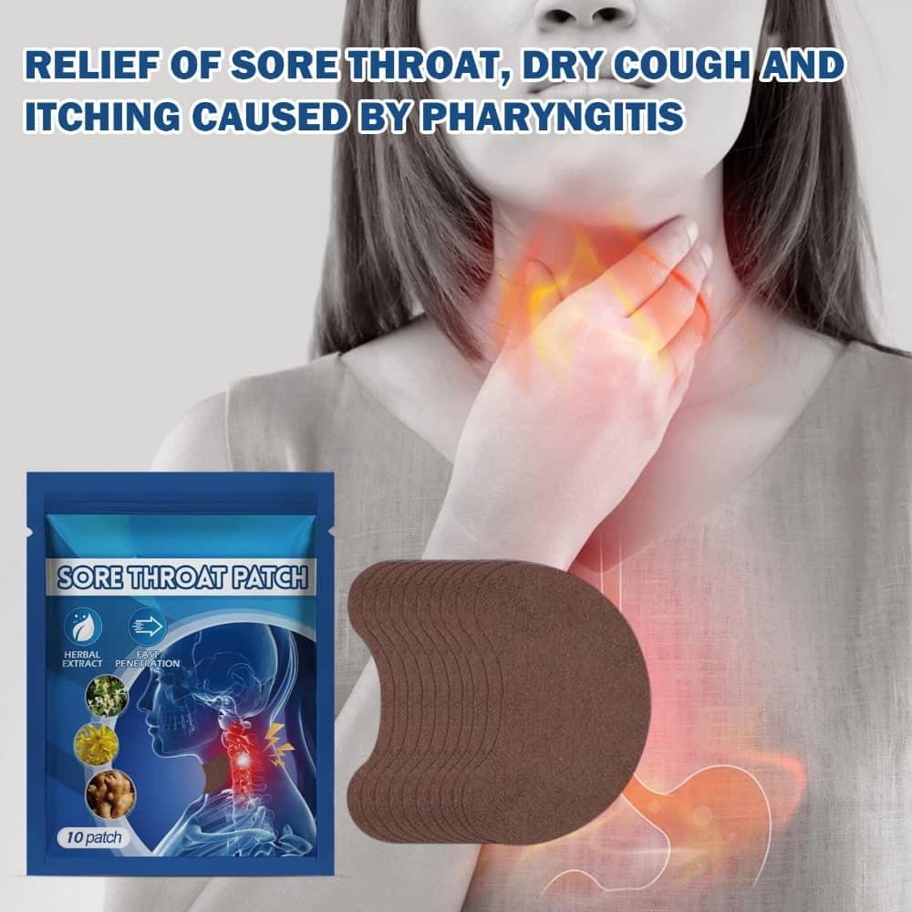 10pcs Throat Care Patch Relieving Discomfort Swelling Pain Dryness Itching