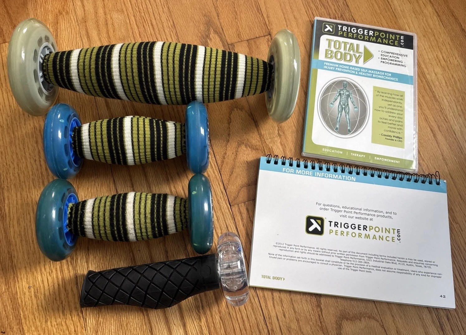 Trigger Point Quadballer TP Therapy Roller Muscle Deep Tissue Rehab Rare Lot DVD