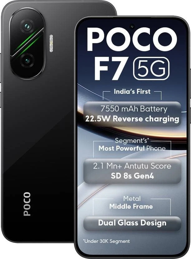POCO F7 5G (Silver, 256 GB 12 GB ) 8s Gen 4 Processor NFC 6.83" Global Version.