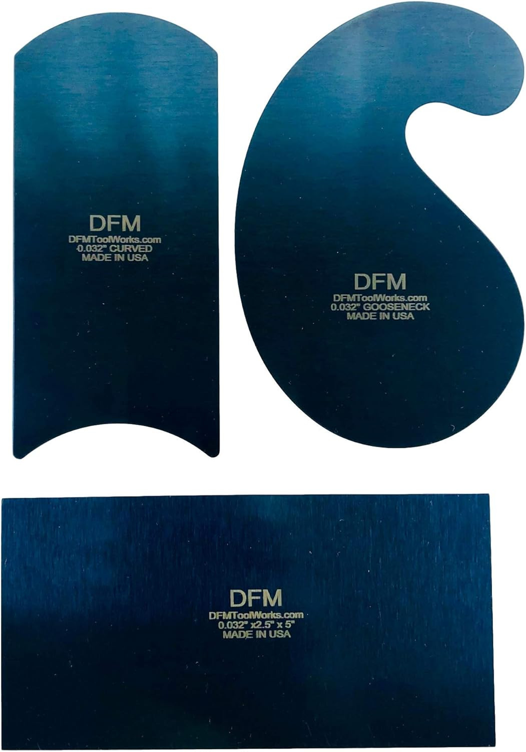 Blue Curved Cabinet Scraper Cards - Cabinet Scraper for Woodworking, Card Scrape